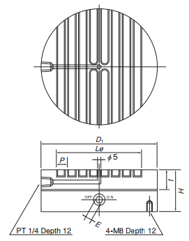 噴流穴圓形電磁吸盤 噴流穴圓形電磁吸盤