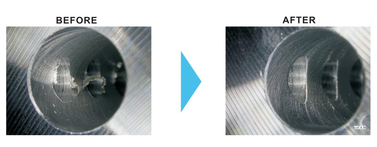 銳必克內(nèi)孔刷效果對比