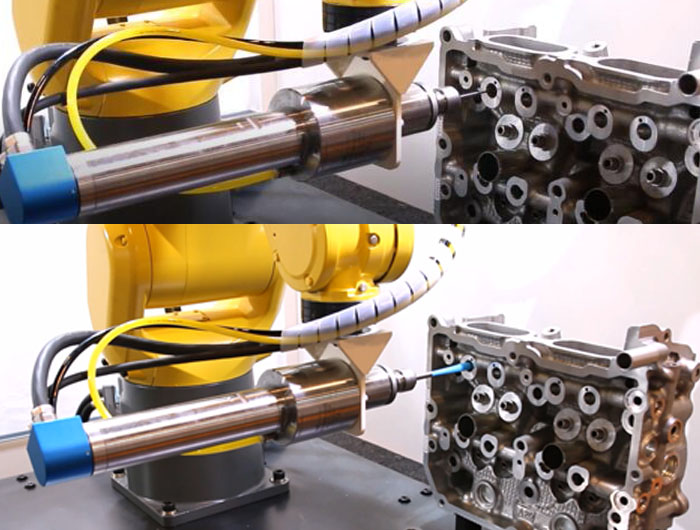 自動(dòng)換刀主軸去汽缸蓋毛刺