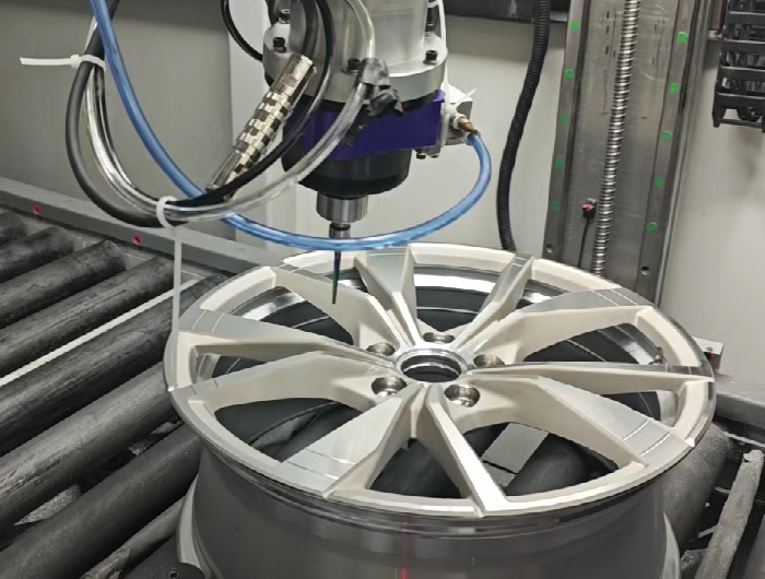 鋁合金輪轂浮動(dòng)去毛刺主軸